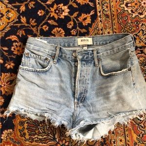 AGOLDE parker denim shorts